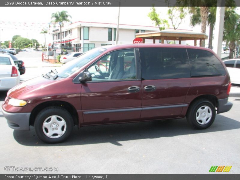 Deep Cranberry Pearlcoat / Mist Gray 1999 Dodge Caravan