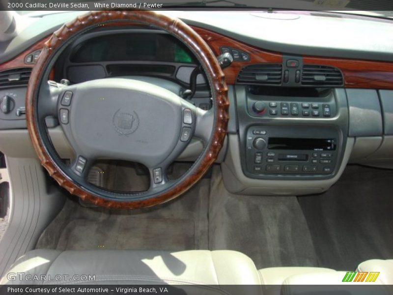 White Diamond / Pewter 2000 Cadillac DeVille Sedan
