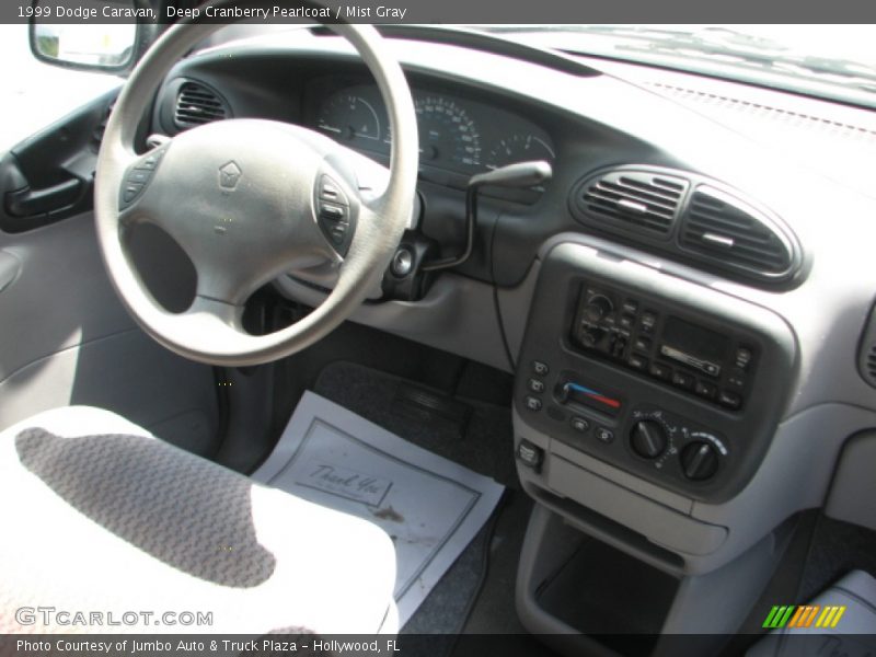 Deep Cranberry Pearlcoat / Mist Gray 1999 Dodge Caravan