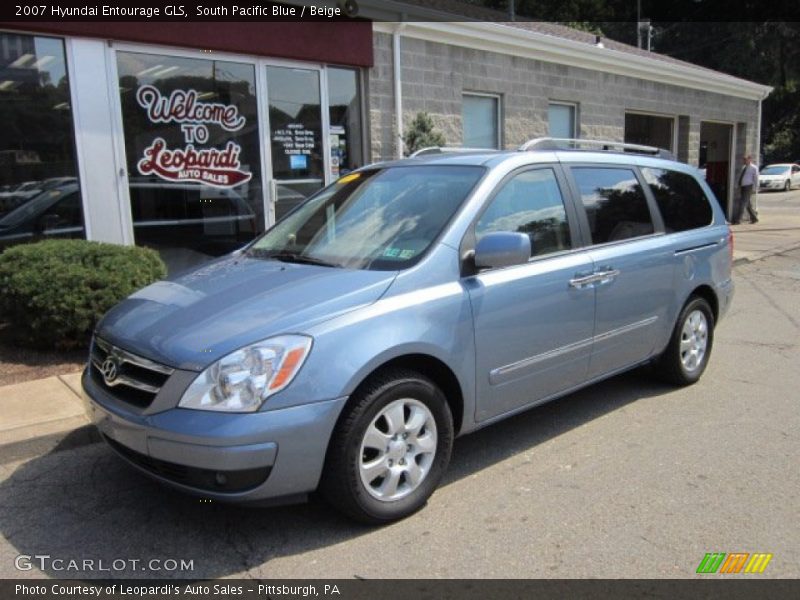 South Pacific Blue / Beige 2007 Hyundai Entourage GLS