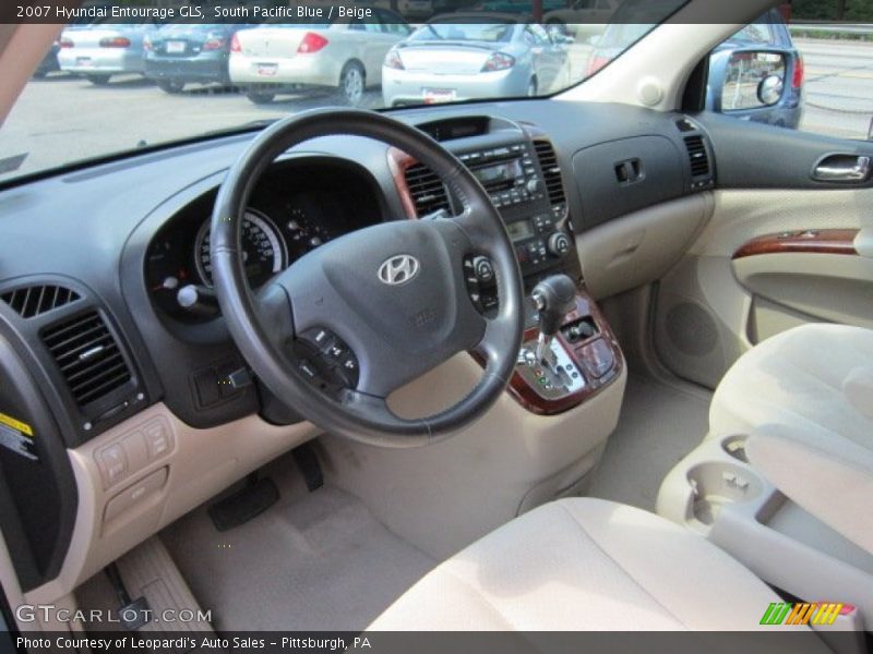 South Pacific Blue / Beige 2007 Hyundai Entourage GLS