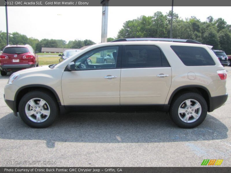 Gold Mist Metallic / Ebony 2012 GMC Acadia SLE