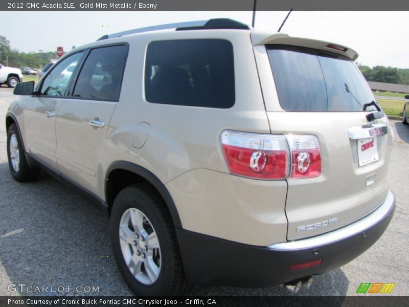 Gold Mist Metallic / Ebony 2012 GMC Acadia SLE
