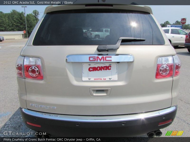 Gold Mist Metallic / Ebony 2012 GMC Acadia SLE