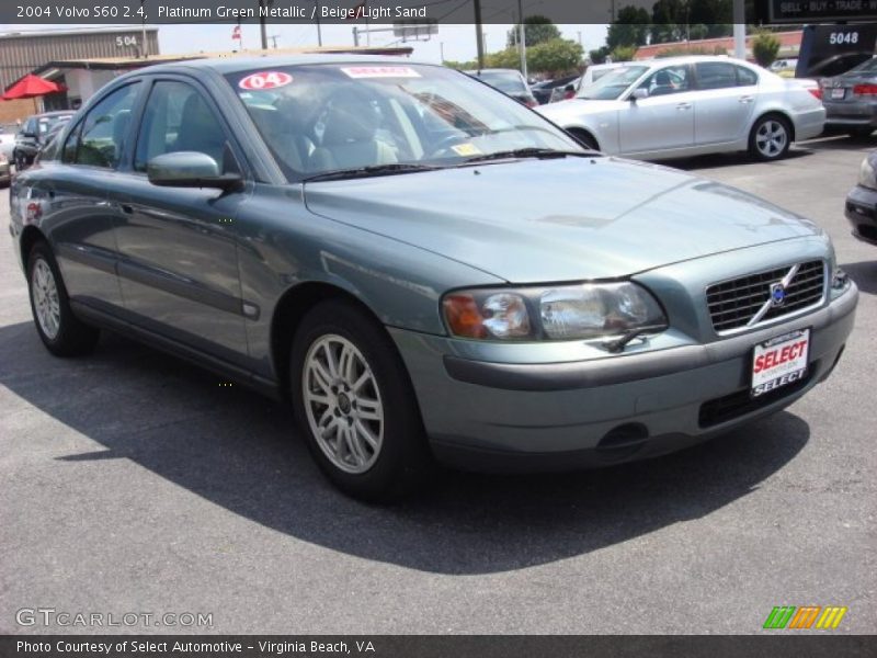 Platinum Green Metallic / Beige/Light Sand 2004 Volvo S60 2.4
