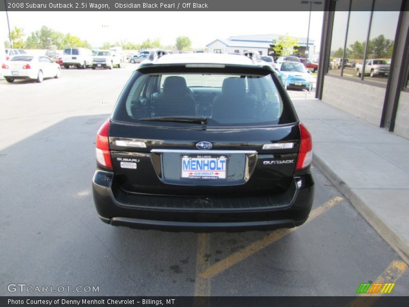 Obsidian Black Pearl / Off Black 2008 Subaru Outback 2.5i Wagon