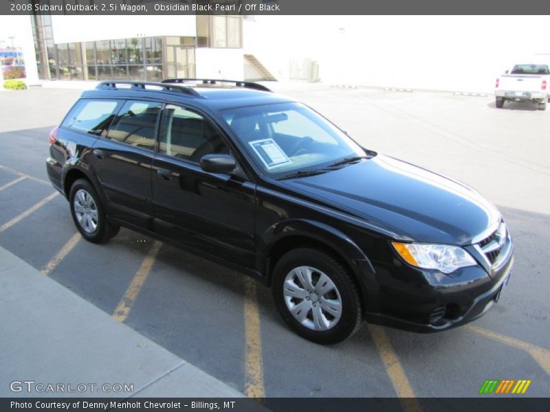 Obsidian Black Pearl / Off Black 2008 Subaru Outback 2.5i Wagon