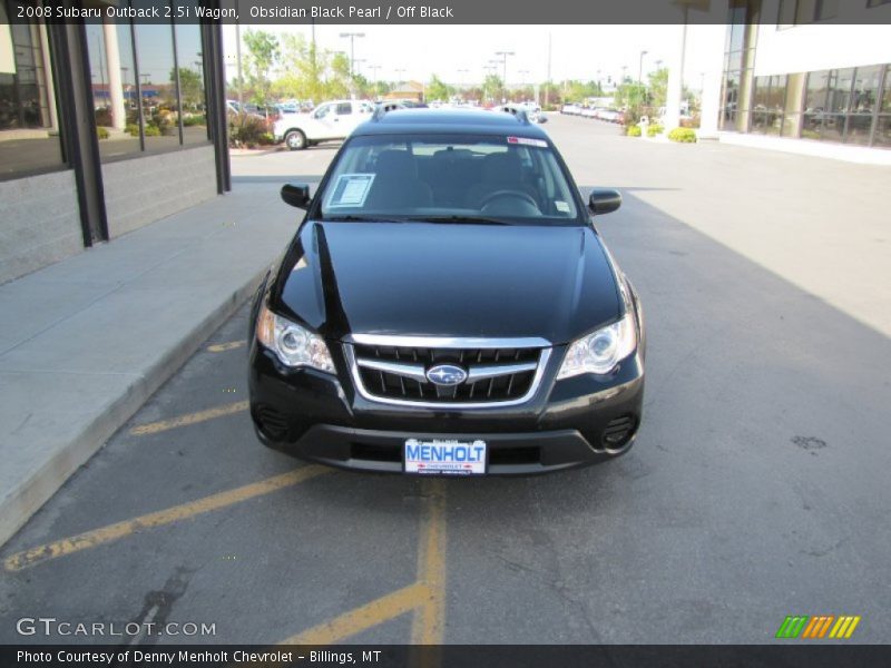 Obsidian Black Pearl / Off Black 2008 Subaru Outback 2.5i Wagon