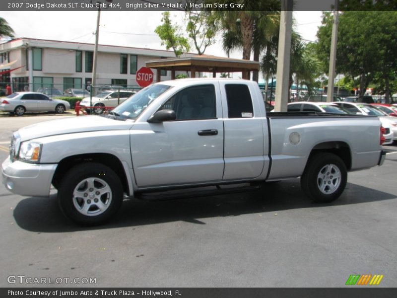 Bright Silver Metallic / Medium Slate Gray 2007 Dodge Dakota SLT Club Cab 4x4