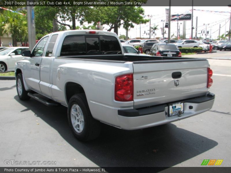 Bright Silver Metallic / Medium Slate Gray 2007 Dodge Dakota SLT Club Cab 4x4