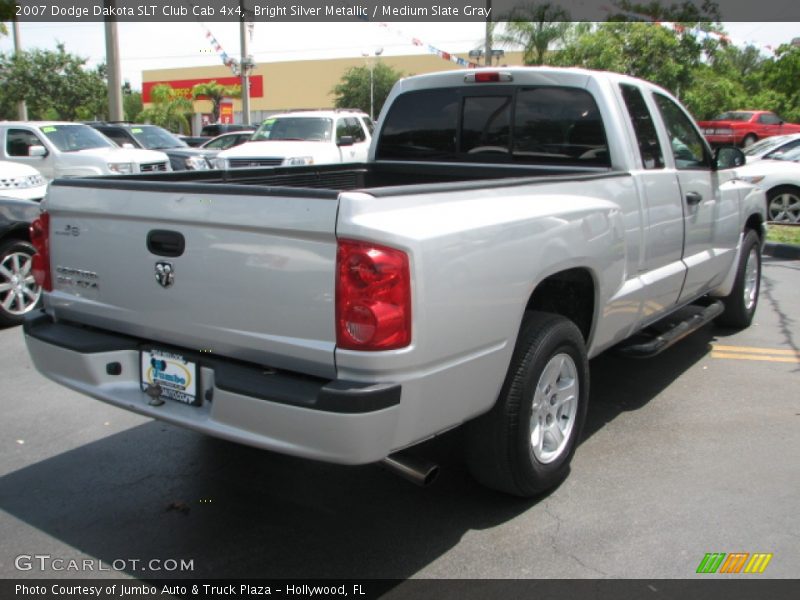 Bright Silver Metallic / Medium Slate Gray 2007 Dodge Dakota SLT Club Cab 4x4