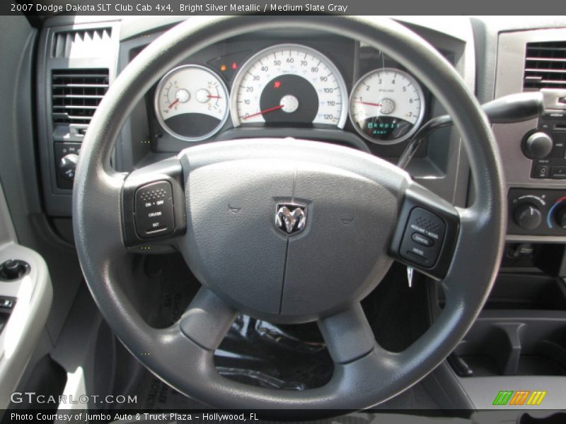 Bright Silver Metallic / Medium Slate Gray 2007 Dodge Dakota SLT Club Cab 4x4