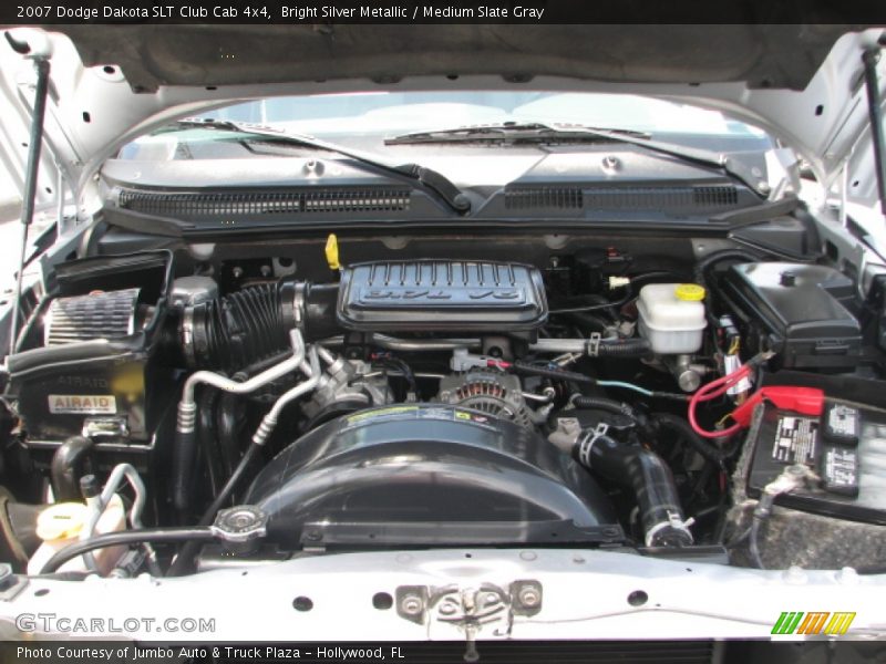 Bright Silver Metallic / Medium Slate Gray 2007 Dodge Dakota SLT Club Cab 4x4