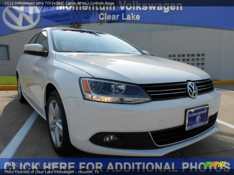 Candy White / Cornsilk Beige 2012 Volkswagen Jetta TDI Sedan