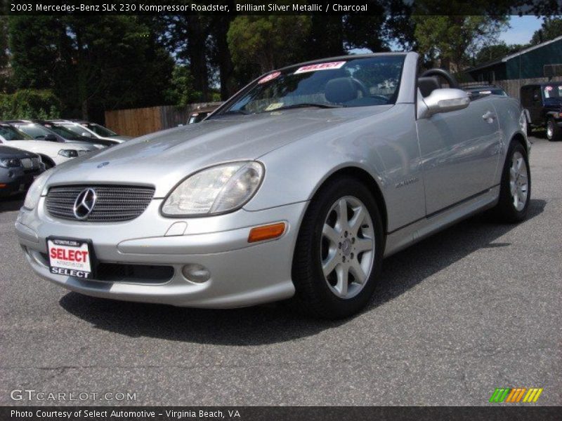 Brilliant Silver Metallic / Charcoal 2003 Mercedes-Benz SLK 230 Kompressor Roadster