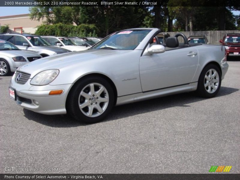 Brilliant Silver Metallic / Charcoal 2003 Mercedes-Benz SLK 230 Kompressor Roadster