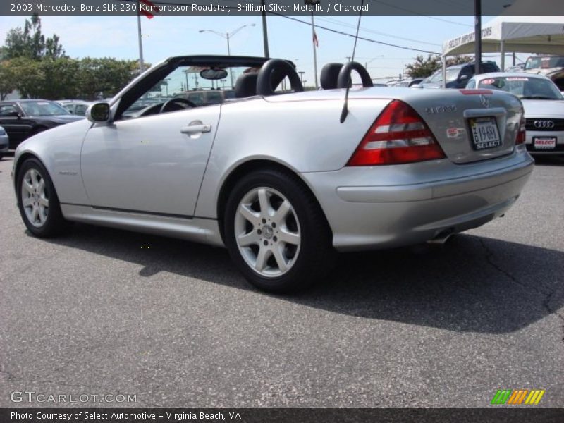 Brilliant Silver Metallic / Charcoal 2003 Mercedes-Benz SLK 230 Kompressor Roadster