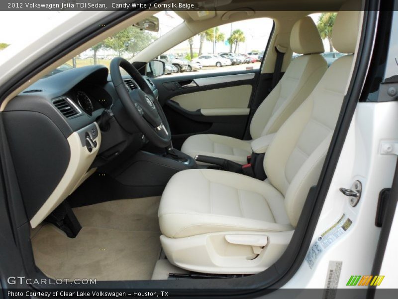 Candy White / Cornsilk Beige 2012 Volkswagen Jetta TDI Sedan