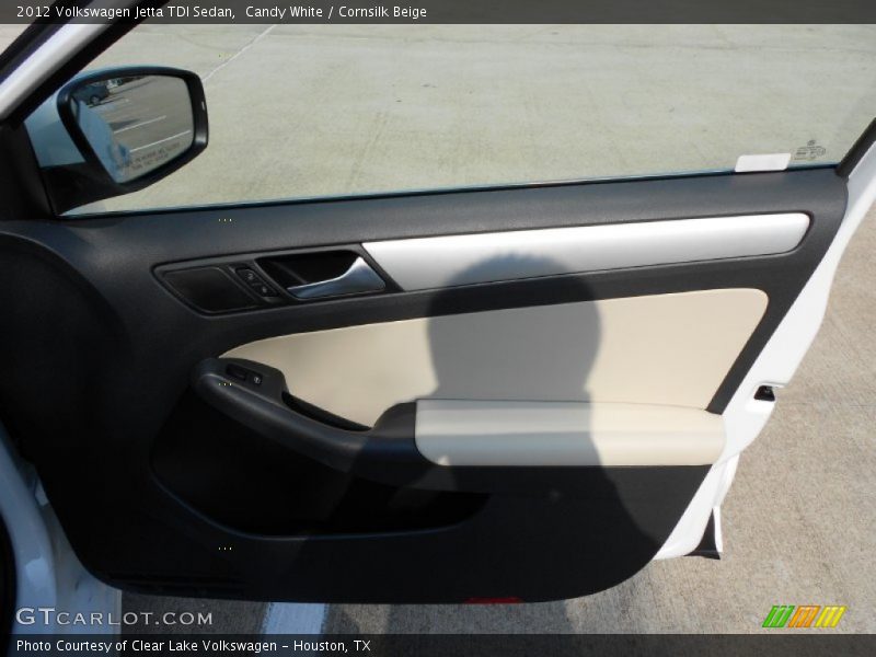 Candy White / Cornsilk Beige 2012 Volkswagen Jetta TDI Sedan