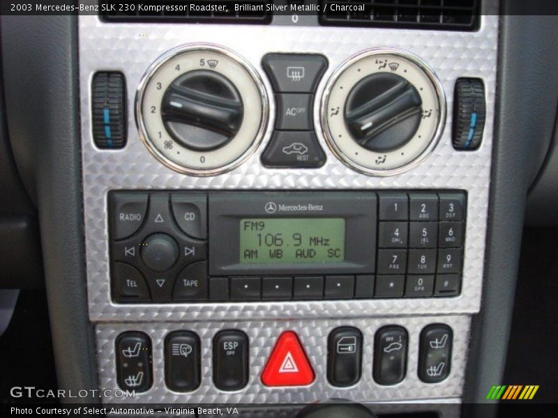 Controls of 2003 SLK 230 Kompressor Roadster