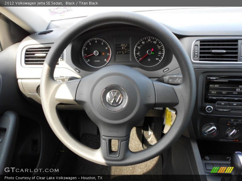 Black / Titan Black 2012 Volkswagen Jetta SE Sedan