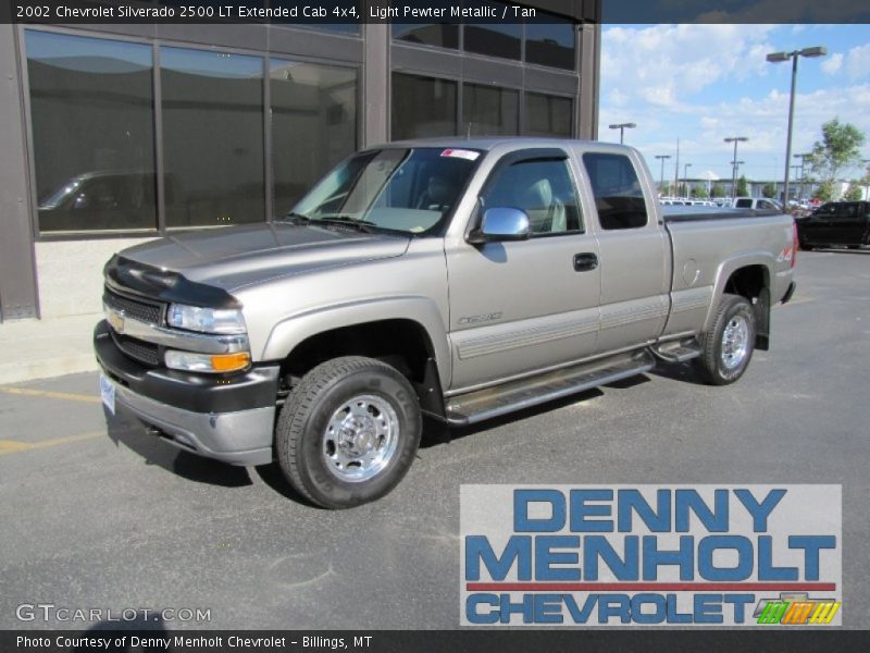 Light Pewter Metallic / Tan 2002 Chevrolet Silverado 2500 LT Extended Cab 4x4