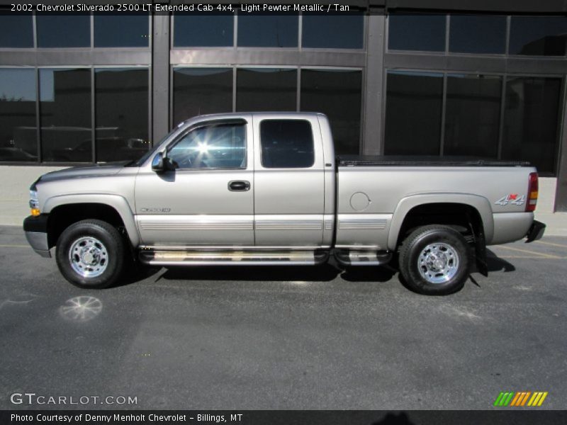 Light Pewter Metallic / Tan 2002 Chevrolet Silverado 2500 LT Extended Cab 4x4