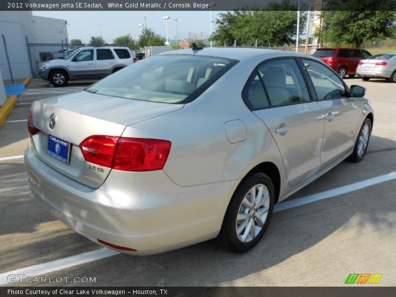 White Gold Metallic / Cornsilk Beige 2012 Volkswagen Jetta SE Sedan