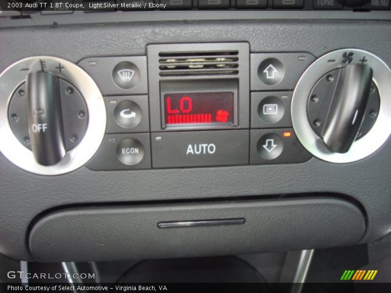 Controls of 2003 TT 1.8T Coupe