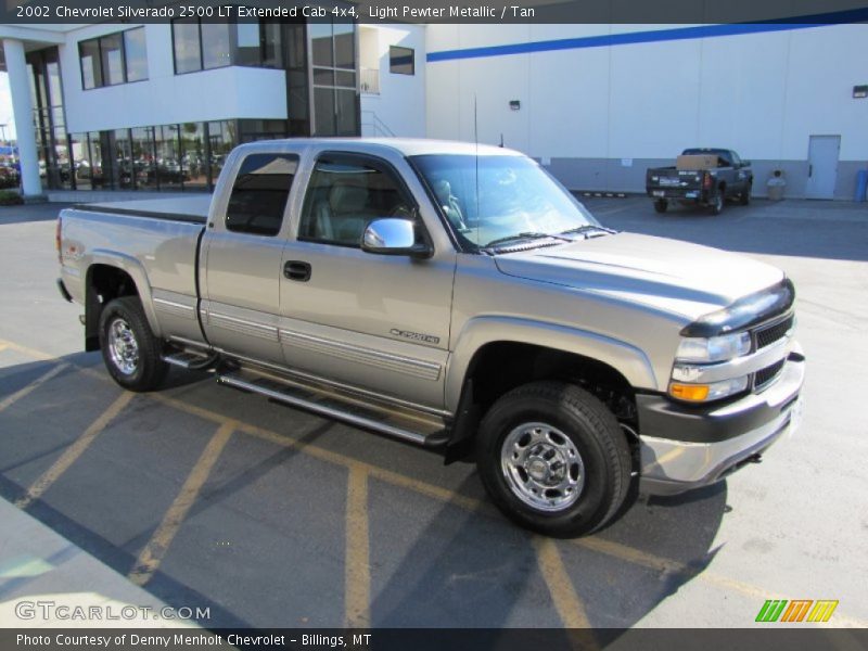Light Pewter Metallic / Tan 2002 Chevrolet Silverado 2500 LT Extended Cab 4x4