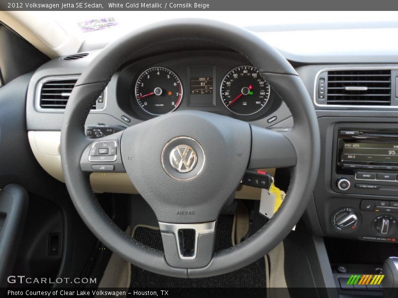 White Gold Metallic / Cornsilk Beige 2012 Volkswagen Jetta SE Sedan