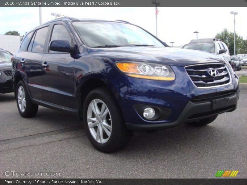 Indigo Blue Pearl / Cocoa Black 2010 Hyundai Santa Fe Limited