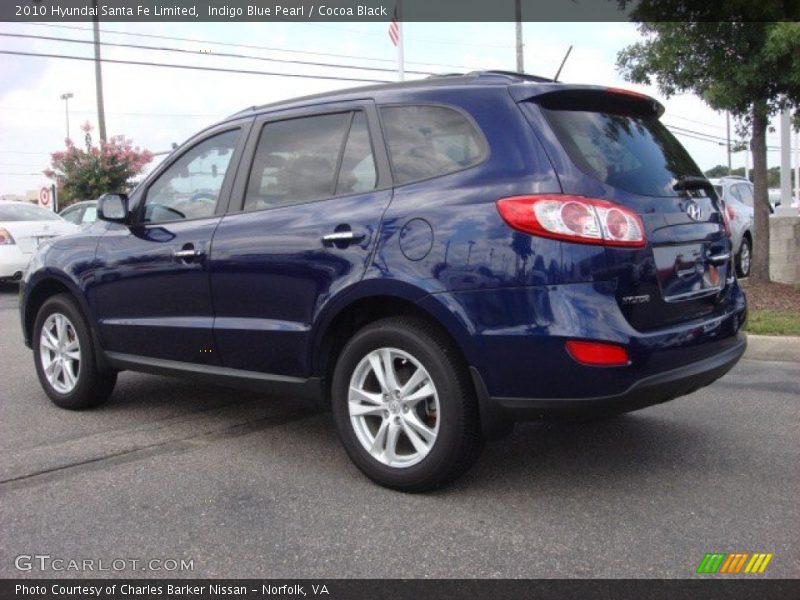 Indigo Blue Pearl / Cocoa Black 2010 Hyundai Santa Fe Limited