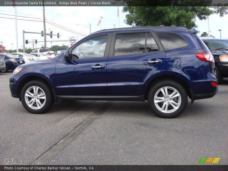 Indigo Blue Pearl / Cocoa Black 2010 Hyundai Santa Fe Limited