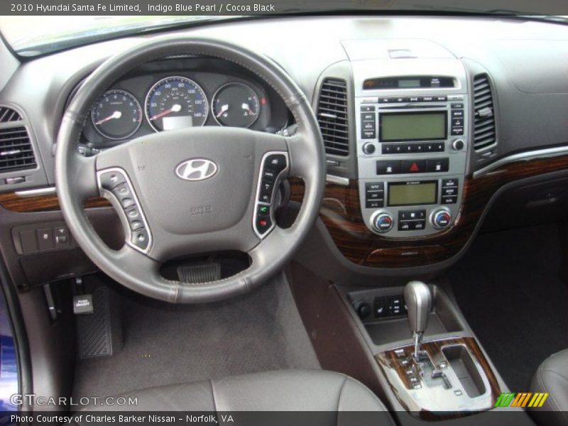Indigo Blue Pearl / Cocoa Black 2010 Hyundai Santa Fe Limited
