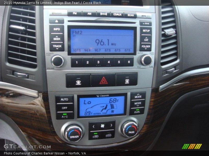 Indigo Blue Pearl / Cocoa Black 2010 Hyundai Santa Fe Limited