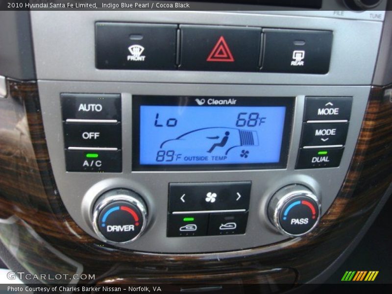 Indigo Blue Pearl / Cocoa Black 2010 Hyundai Santa Fe Limited