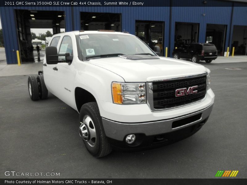 Summit White / Ebony 2011 GMC Sierra 3500HD SLE Crew Cab 4x4 Chassis