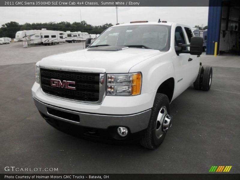 Summit White / Ebony 2011 GMC Sierra 3500HD SLE Crew Cab 4x4 Chassis