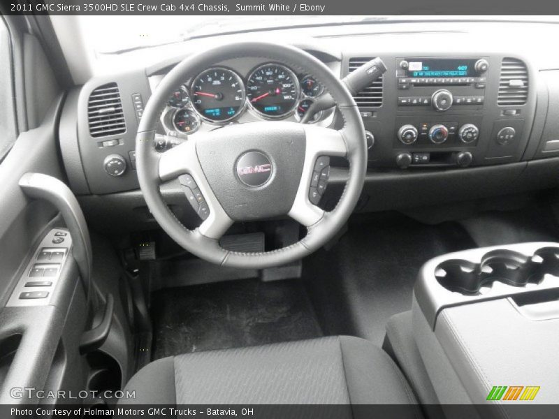 Summit White / Ebony 2011 GMC Sierra 3500HD SLE Crew Cab 4x4 Chassis