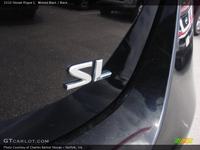 Wicked Black / Black 2010 Nissan Rogue S