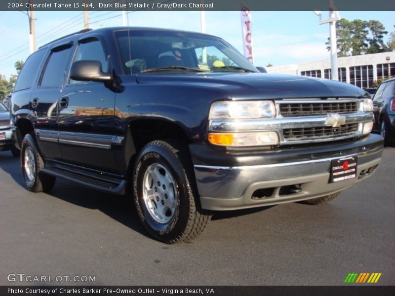 Dark Blue Metallic / Gray/Dark Charcoal 2004 Chevrolet Tahoe LS 4x4