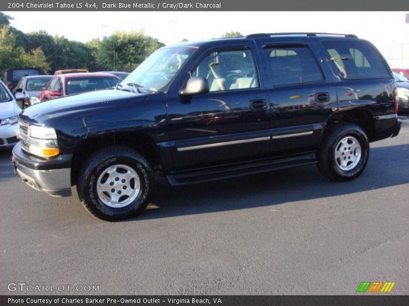 Dark Blue Metallic / Gray/Dark Charcoal 2004 Chevrolet Tahoe LS 4x4