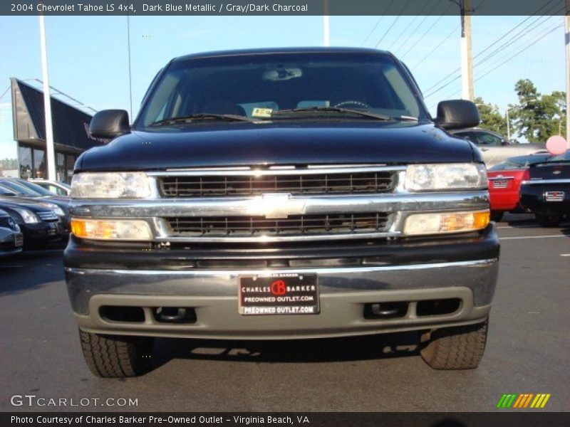Dark Blue Metallic / Gray/Dark Charcoal 2004 Chevrolet Tahoe LS 4x4
