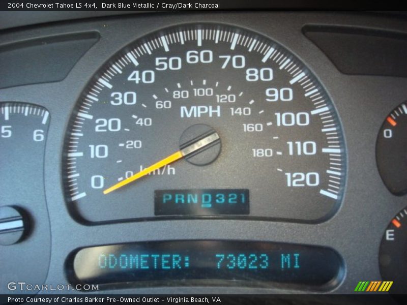 Dark Blue Metallic / Gray/Dark Charcoal 2004 Chevrolet Tahoe LS 4x4