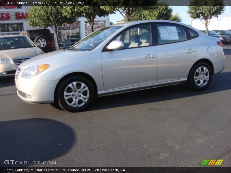Liquid Silver / Gray 2010 Hyundai Elantra GLS