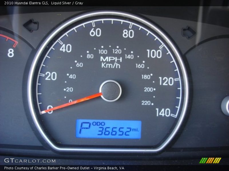Liquid Silver / Gray 2010 Hyundai Elantra GLS