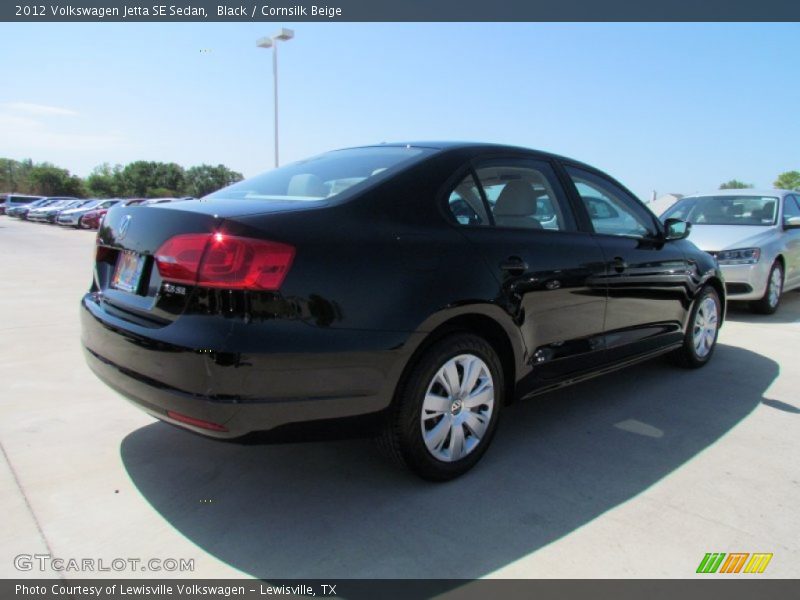 Black / Cornsilk Beige 2012 Volkswagen Jetta SE Sedan