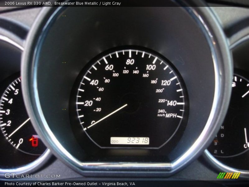 Breakwater Blue Metallic / Light Gray 2006 Lexus RX 330 AWD