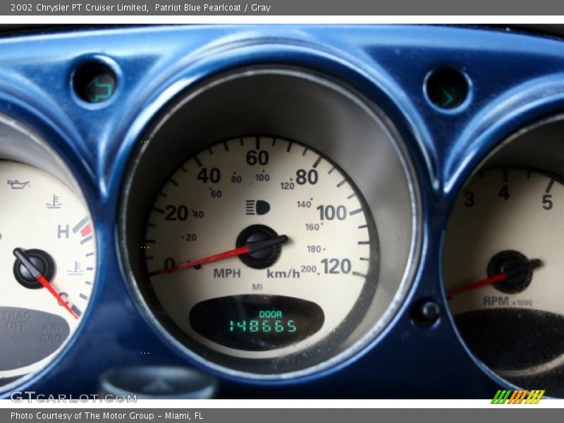 Patriot Blue Pearlcoat / Gray 2002 Chrysler PT Cruiser Limited